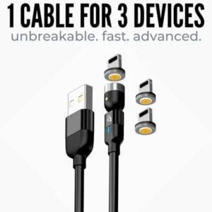 3-in-1 Magnetic USB Charging Cable (premium quality)