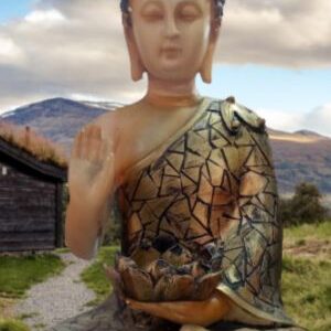 ELEGANT BLACK & GOLDEN BUDDHA STATUE