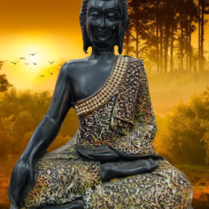 LUMINOUS BLACK BUDDHA STATUE