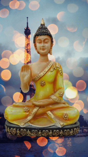 YELLOW BUDDHA STATUE
