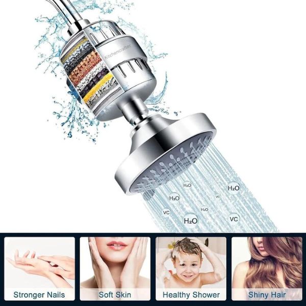 Kitchencrafter silver 15 stage shower filter min min