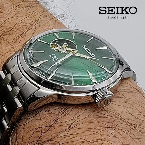 Seiko Presage Grasshopper’ (SSA441J1) (1)-min Presage 'Grasshopper' Open-Heart Automatic Watch - Brown Leather Strap, Sapphire Crystal, 40.5mm - Image 2