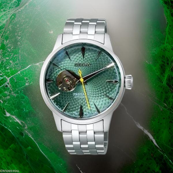 Seiko Presage Grasshopper’ (SSA441J1)_1740558212487-min Presage 'Grasshopper' Open-Heart Automatic Watch - Brown Leather Strap, Sapphire Crystal, 40.5mm - Image 3