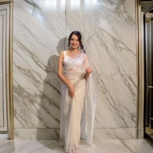 Miral diamond panel saree min