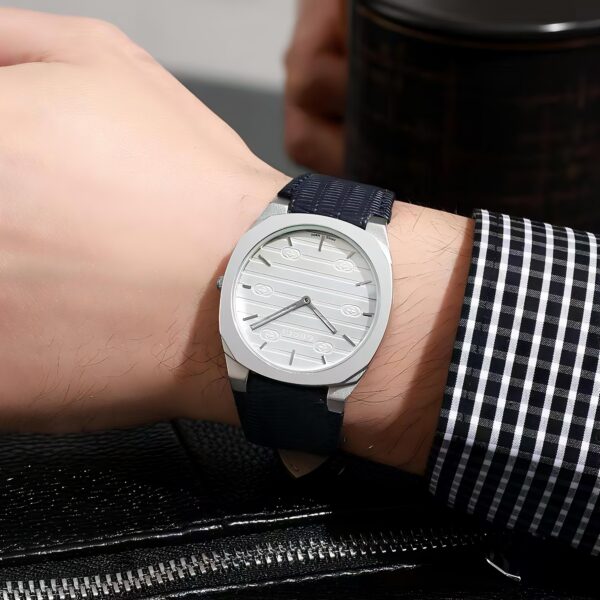 Gucci 25H YA163419 Unisex Luxury Watch - Stainless Steel, Leather Strap, 40mm Dial, Premium Quartz Movement