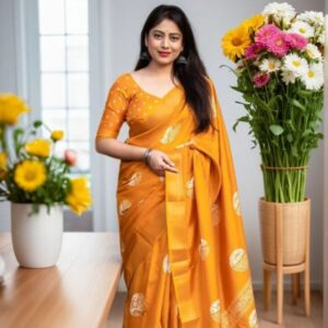 Soft cotton batik print saree (3) min