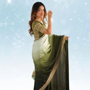 Women’s chinon silk saree min