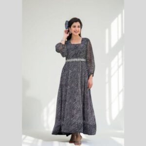 Summer Organza Long Anarkali Kurti