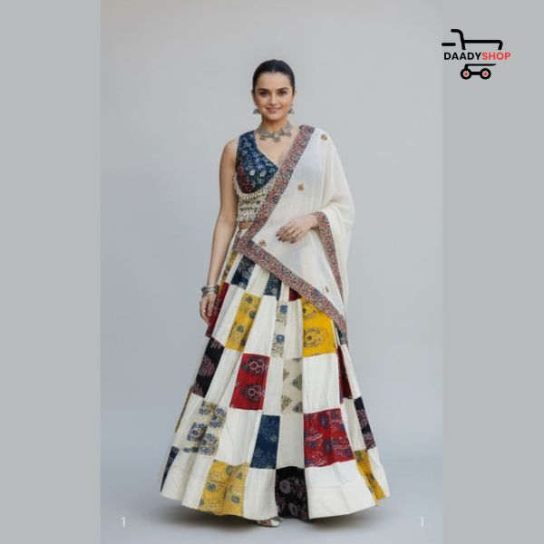 Patola Print Lehenga Choli with Dupatta-min Patola print lehenga choli with dupatta min