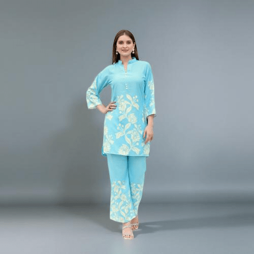 amazing women's printed rayon kurta palazzo set xs xxl amazing women's printed rayon kurta palazzo set xs xxl