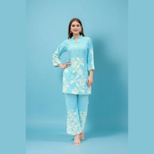 amazing women's printed rayon kurta palazzo set xs xxl