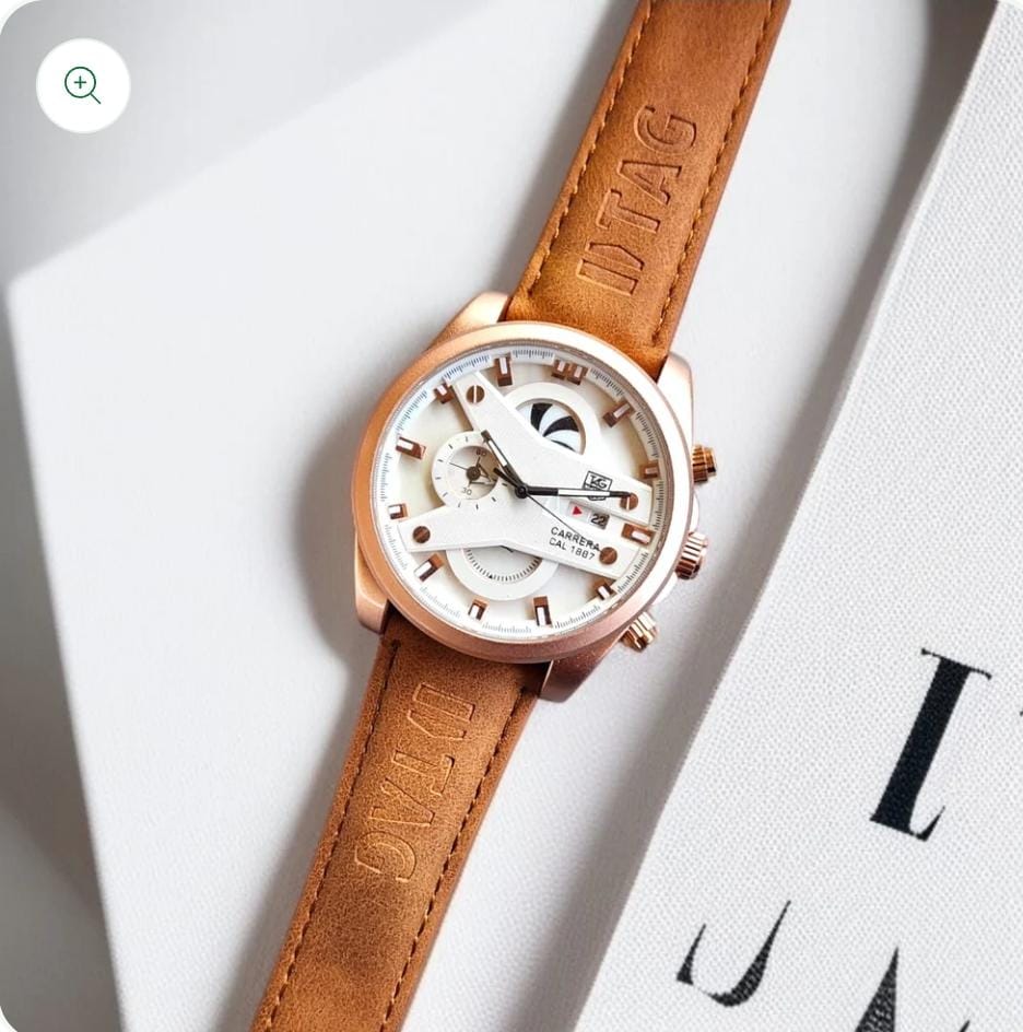 cr7 chronograph sport watch for men 44mm gold dial & rose gold case cr7 chronograph sport watch for men 44mm gold dial & rose gold case